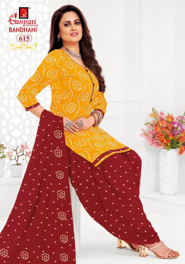 Bandhani Vol 6 By Ganpati Printed Pure Cotton Dress Material Wholesalers In Delhi